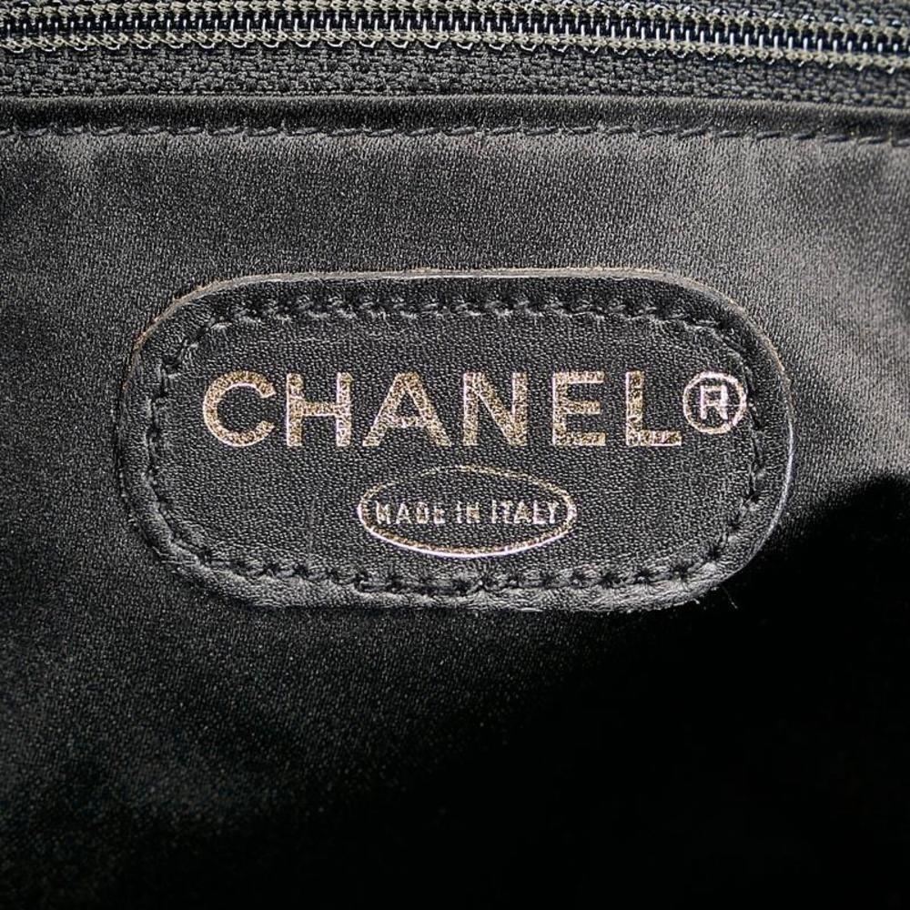 Chanel Triple Coco Mark Fringe Shoulder Bag Tote Bag Black - Picture 7 of 7